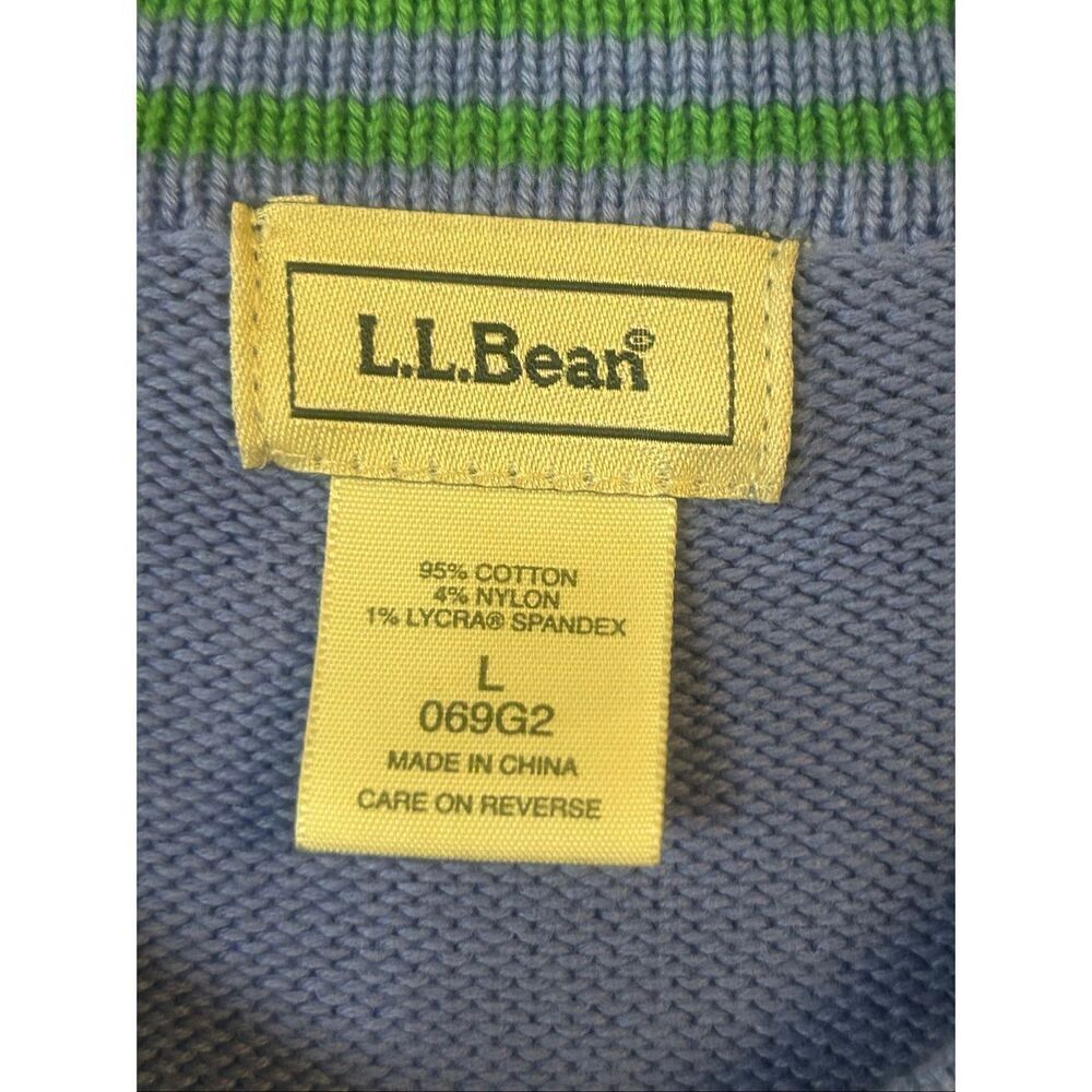 L.L.Bean Women’s Periwinkle Knit Button Up Cardigan Sweater Size Large (5948) - Picture 5 of 6